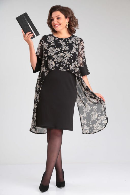 Платье Michel Chic 2136 черный абстракция