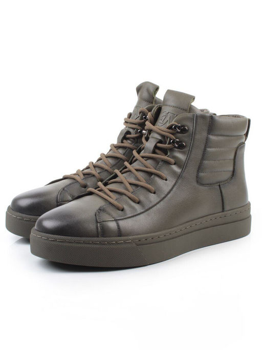 05-X30302A-70 KHAKI Ботинки демисезонные мужские (натуральная кожа,байка)