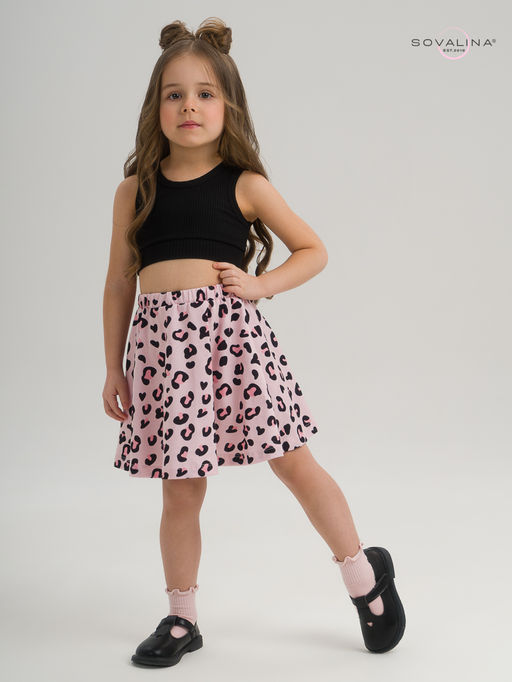 Костюм Мальвина КТ черный-нежный леопард - Sovalina фото 3