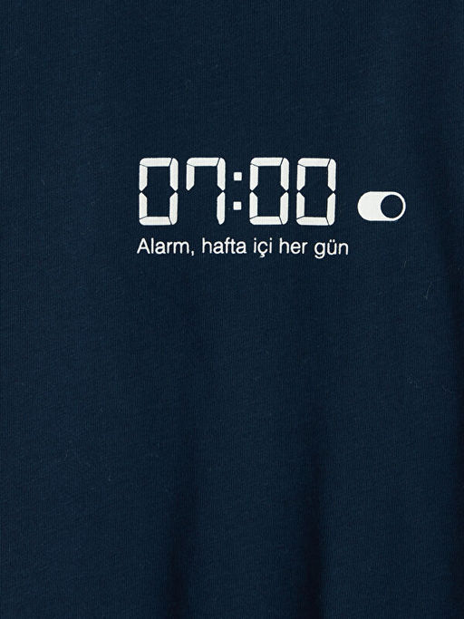 Bisiklet Yaka Yaz? Bask?l? Erkek ?ocuk Ti??rt