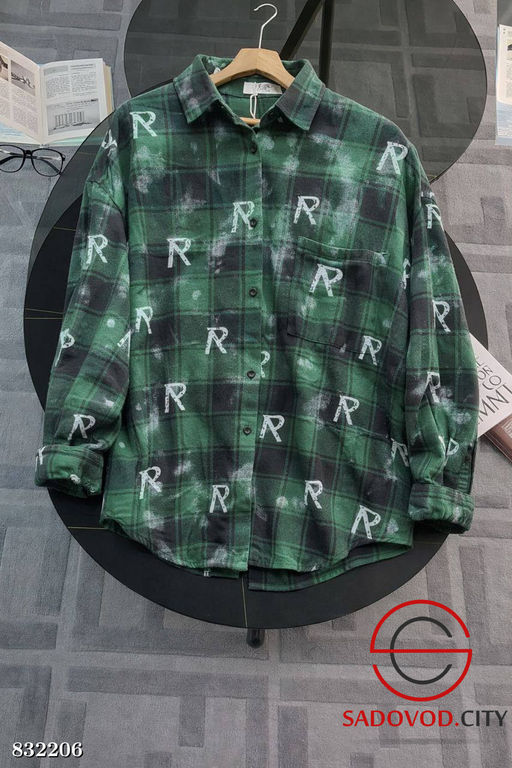 Рубашка женская в клетку