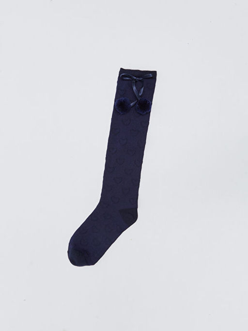 Kendinden Desenli K?z ?ocuk Diz Alt? ?orap - Waikiki фото 2