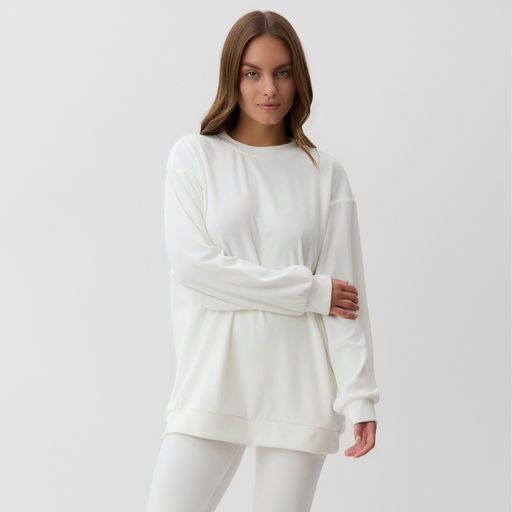 Костюм женский (свитшот, легинсы) KAFTAN Plushy, размер 48-50, белый