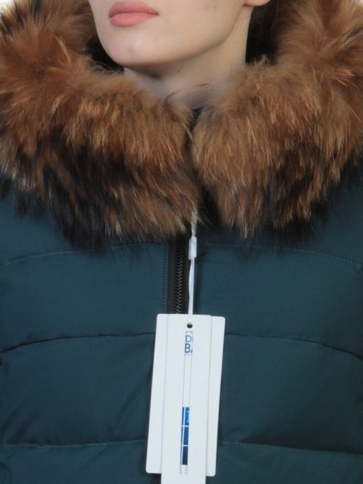 9196 Пальто зимнее женское (холлофайбер, натуральный мех енота) - Fashion фото 7