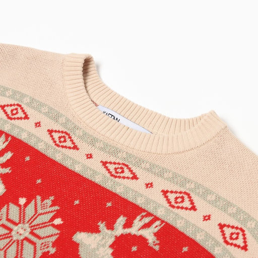 Свитер вязаный новогодний KAFTAN Scandinavia, размер 50, красный
