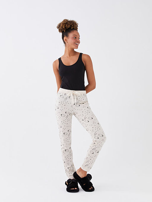 Beli Lastikli Desenli Kad?n Jogger Pijama Alt - Waikiki фото 2