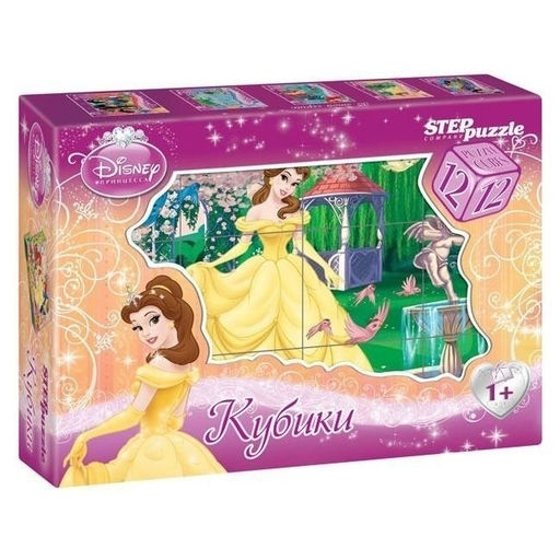 Степ. Кубики 12 элем. Дисней арт.87151 "Белль"