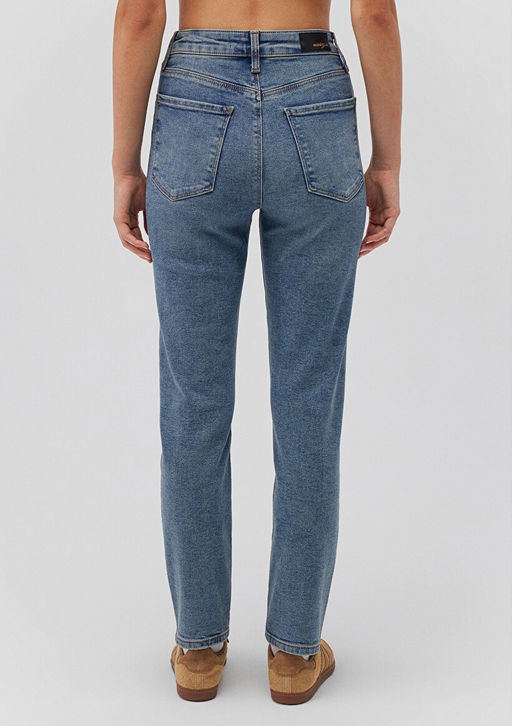 Star Gold Shape Puslu Indigo Mavisi Jean Pantolon