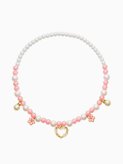 Набор детских украшений "Выбражулька" нежность, 4 предмета: клипсы, кольцо, бусы, браслет