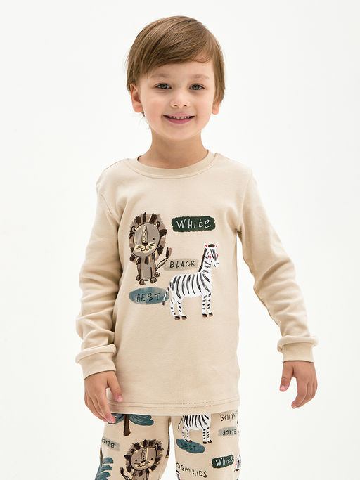 Бежевая пижама для мальчика - Kogankids фото 18