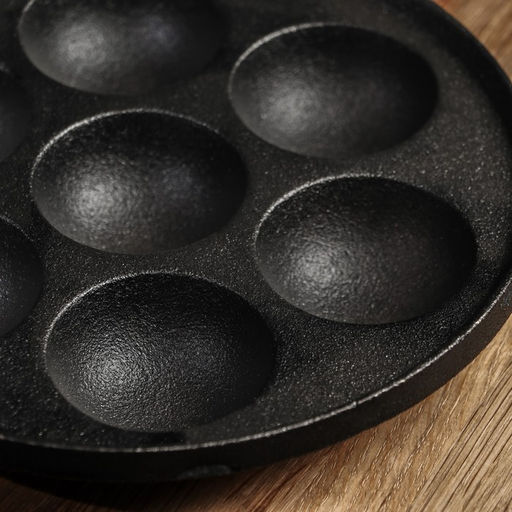 Сковорода Magma «Сферос», d=20 см, h=3 см, 7 ячеек, индукция, чугун, чёрная