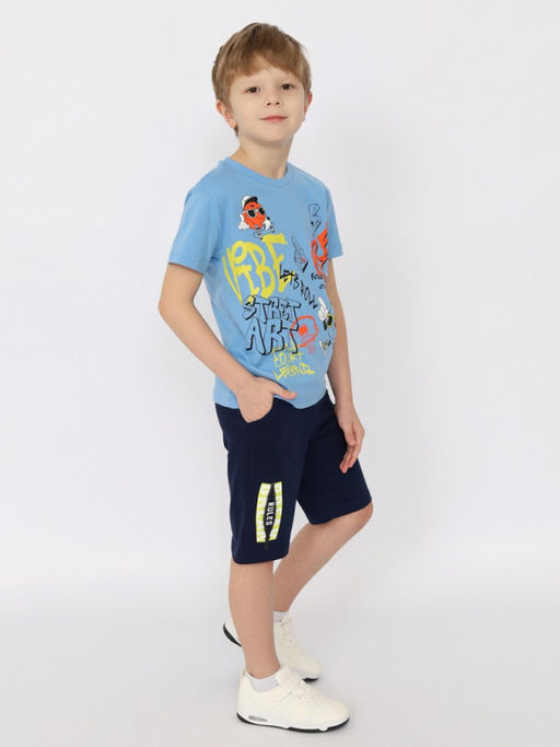 CRB wear/CSKB 63740-43-391 Футболка для мальчика,голубой/Ex.Cherubino  фото 3