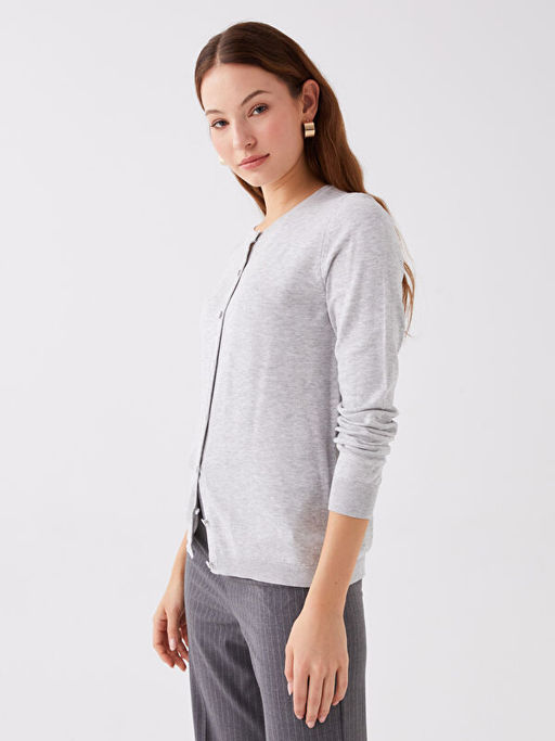 Bisiklet Yaka D?z Uzun Kollu Kad?n Triko H?rka