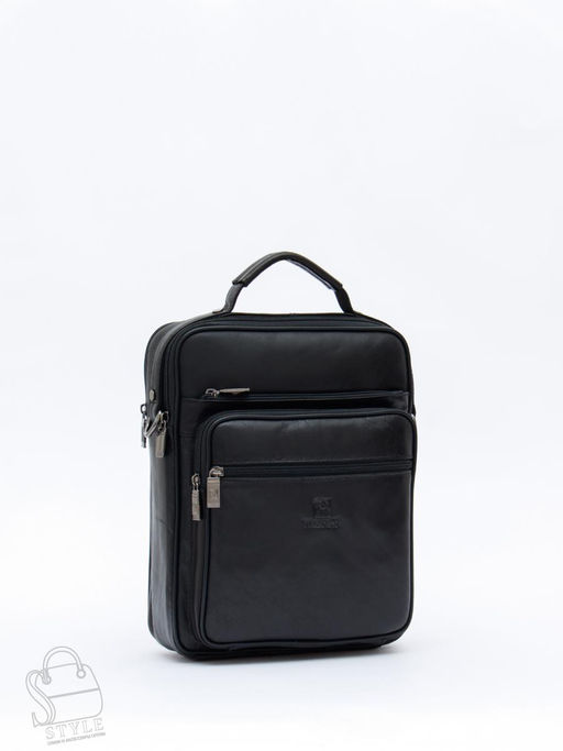 Сумка мужская кожаная 7905-4 black Fuzhinino  в Новосибирске