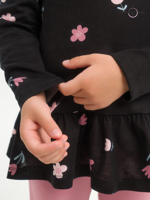 Костюм Алиса тюльпаны на черном-сухая роза - Sovalina фото 32