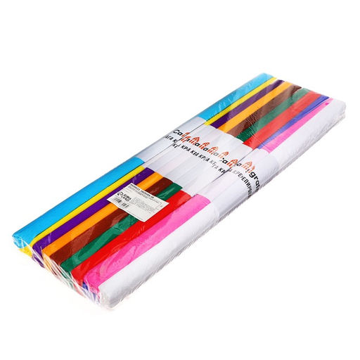 Набор бумаги крепированной «Плотная», рулон, 10 штук/10 цветов, 50×250 см, 32 г/м²