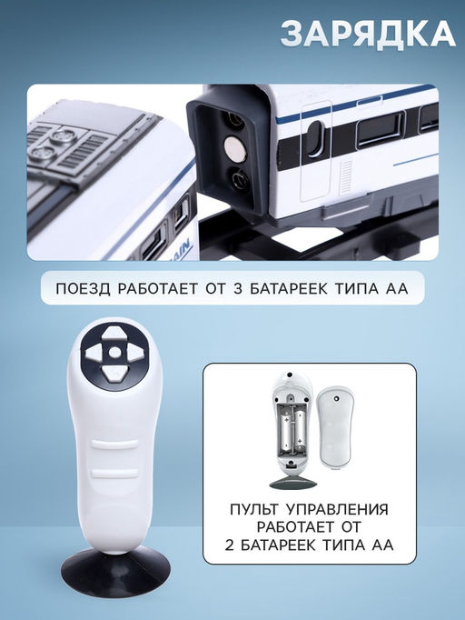 Железная дорога Скорый поезд, радиоуправление, световые и звуковые эффекты - Автоград фото 3