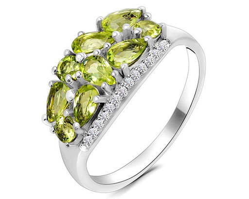 Кольцо, перидот, Арабеска