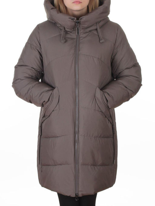 A622 GRAY/BROWN Куртка зимняя женская (200 гр. био-пух)