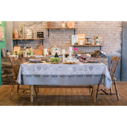Скатерть Этель Love 220х147 см, 100% хлопок, саржа 190 гр/м2  фото 11