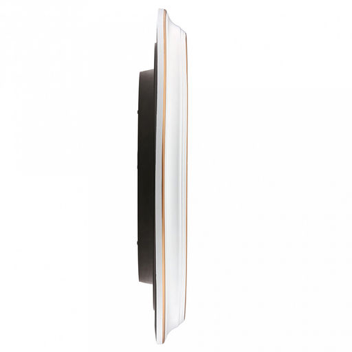 Часы настенные "Ноктюрн" д30-35см, h5см, мягкий ход, циферблат "Лилия" белый; цифры арабские, люминисцентные с золотой обводкой; корпус пластик, белый, полоски медного цвета; в коробке (Китай)