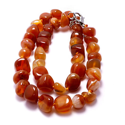 Бусы из камня Сердолик - камень счастья, удачи и богатства