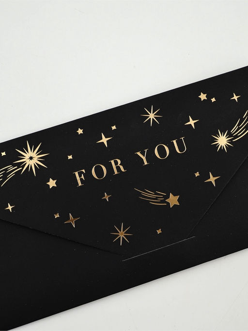 Цена за 2 шт. Конверт подарочный «Космос», софт-тач, тиснение, 19×9 см