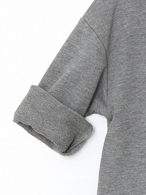 Bisiklet Yaka Bask?l? Erkek Bebek Sweatshirt