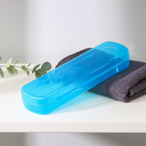 Цена за 2 шт. Футляр для зубной щётки и пасты, 21×6×3 см, МИКС