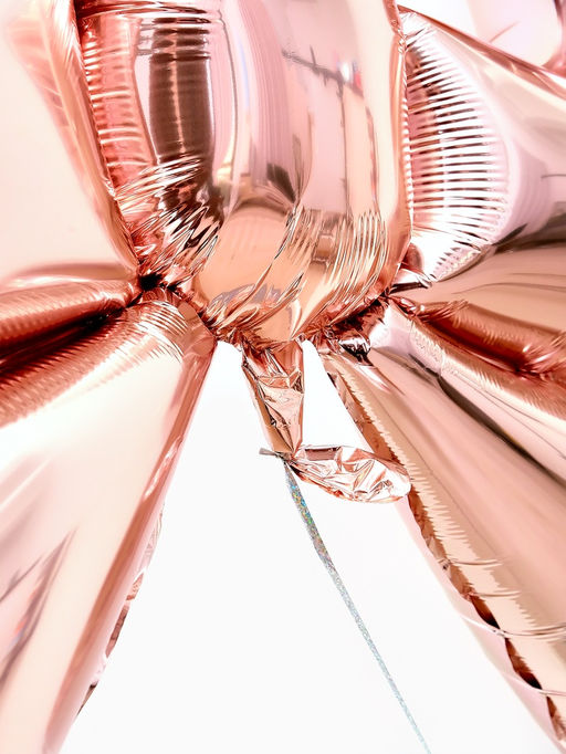 Воздушный шар фольгированный 50" "Бант" цвет розовое-золото