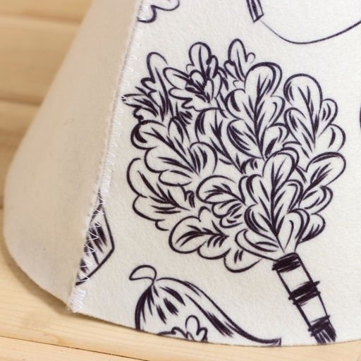 Шапка для бани с принтом "Банный отдых"