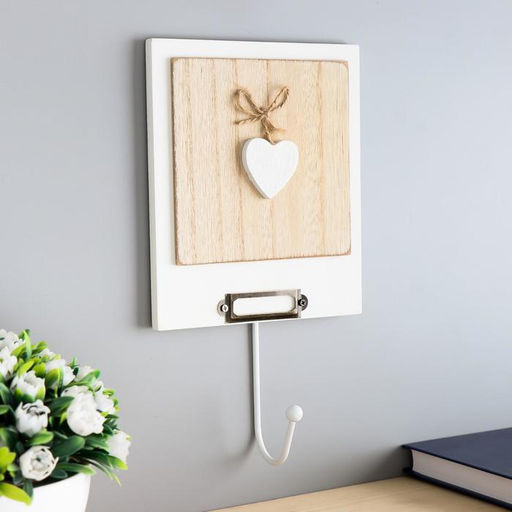 Настенный крючок декоративный дерево Сердце на веревочке, панно, 23.5?13.2?4.5 см