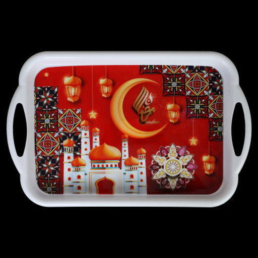 Поднос прямоугольный 38,5x24 см / 38524 /уп 84/мусульманский/с ручками - Галеонтрейд фото 3