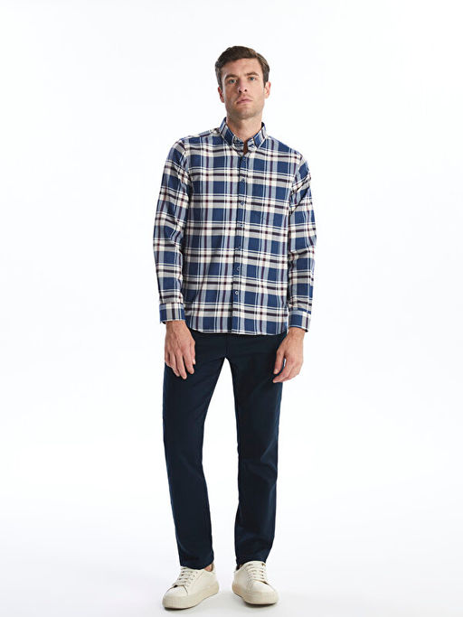 Regular Fit Uzun Kollu Ekose Erkek G?mlek