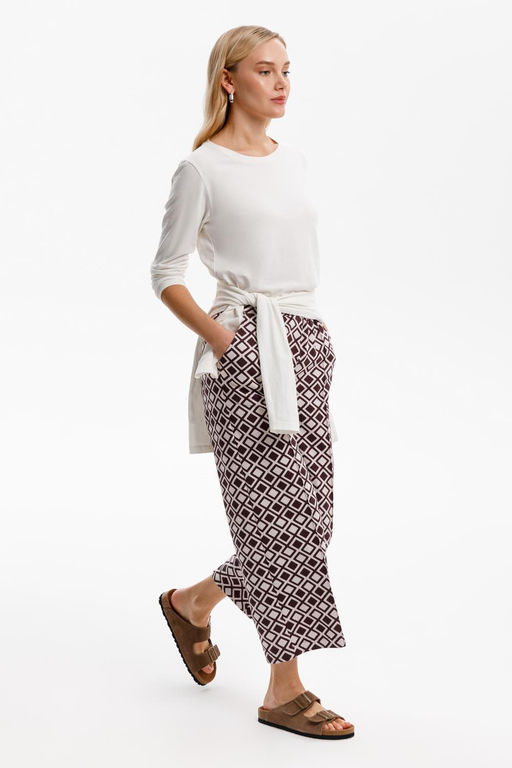 ЕВТ 4135/серо-сиреневый,ромбы брюки жен