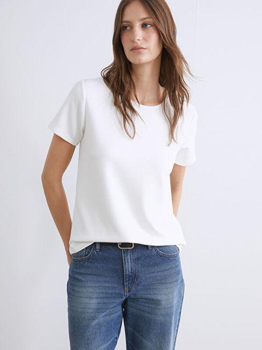 Bisiklet Yaka Kad?n Ti??rt