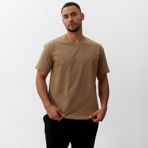 Футболка мужская MINAKU, бежевая, р-р 46-48