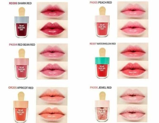 Etude House Dear Darling Water Gel Tint Shark Red Увлажняющий гелевый тинт для губ  фото 2