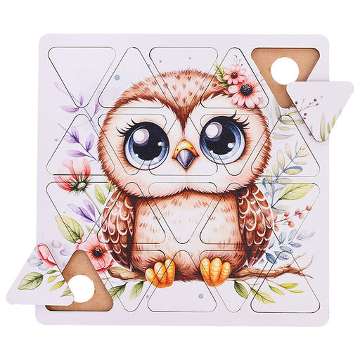 Пазлы малые Сова 20см х 20 см (древесный материал) - Задира фото 2