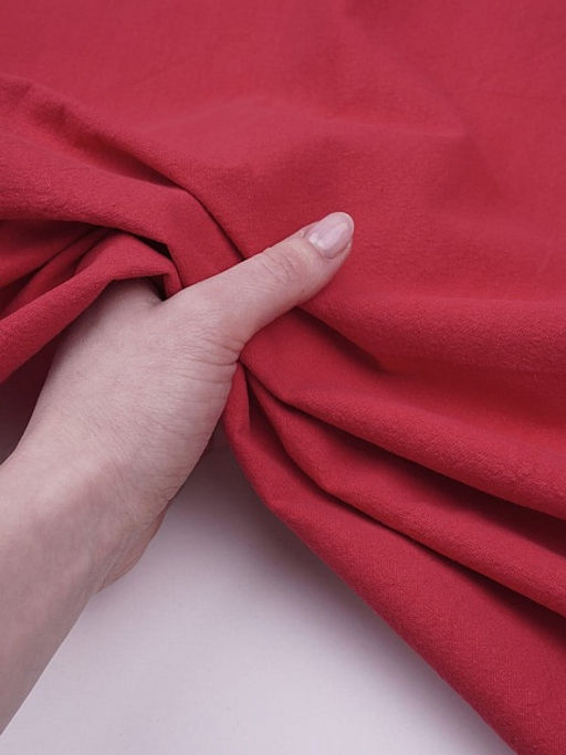 Хлопок крэш цв.Красно-малиновый, ш.1.4м, хлопок-100%, 240гр/м.кв - Купава фото 3