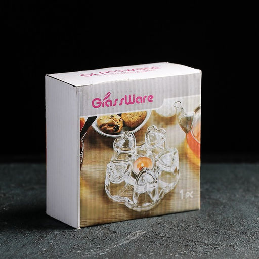 Подставка для подогрева «Хрусталик», d=11 см, стекло, прозрачная