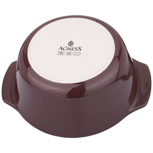 ФОРМА ДЛЯ ЗАПЕКАНИЯ СО СТЕКЛЯННОЙ ЖАРОПРОЧНОЙ КРЫШКОЙ AGNESS 28*23*13,4СМ 2,5Л КОРИЧНЕВАЯ фото 4
