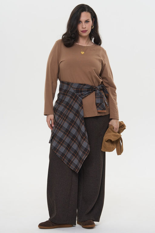 Лонгслив Брау коричневый - Intikoma фото 17