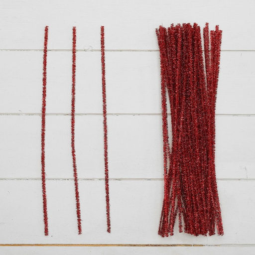 Синельная проволока «Блеск», набор 50 шт., красная, 30 см