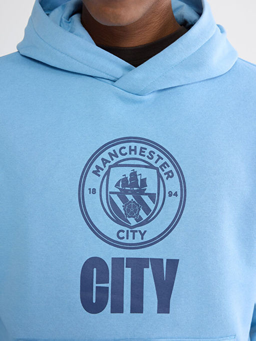 Manchester City Bask?l? Erkek Hoodie