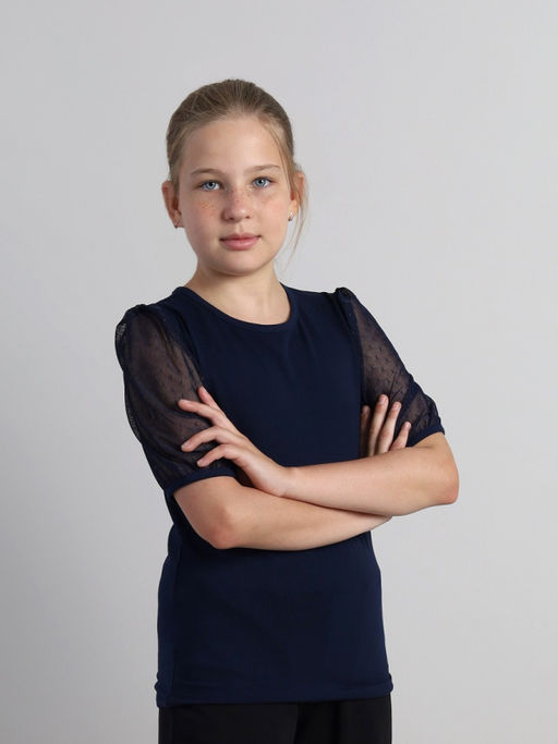 CRB wear / CWJG 63909-41 Джемпер для девочки,темно-синий/Ex.Cherubino  фото 2