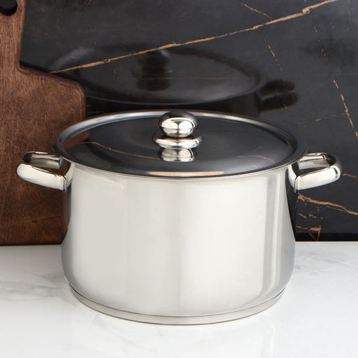 Кастрюля Amet «Профи», 10 л, d=28 см, цельнотянутая, капсульное дно, индукция, нержавеющая сталь, хромированная