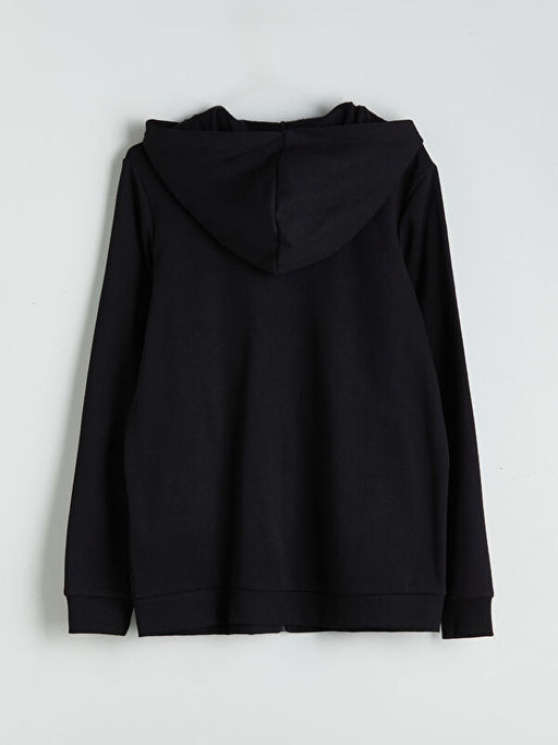 Kap??onlu Kad?n Kal?n Fermuarl? Sweatshirt