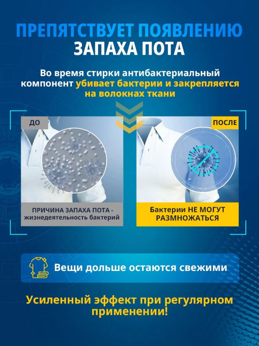 Salton CleanTech Гель для стирки универсальный против запаха пота (Спорт), 500 мл фото 8