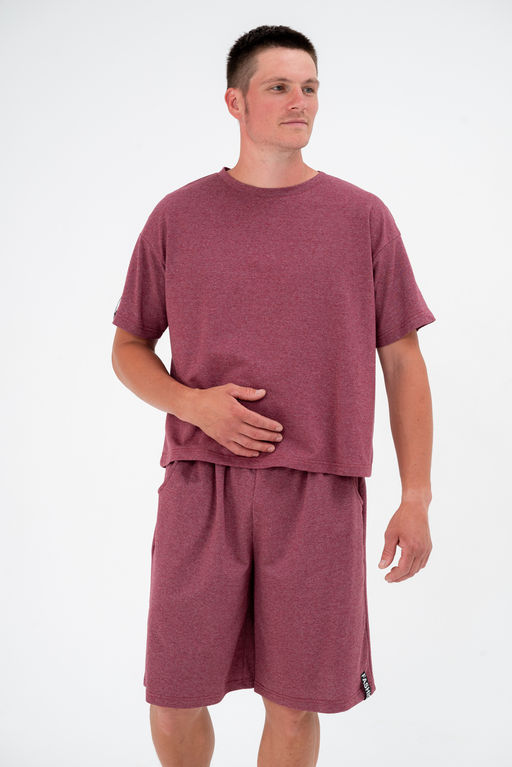 Костюм из футера унисекс бордо-меланж - Амадэль фото 21